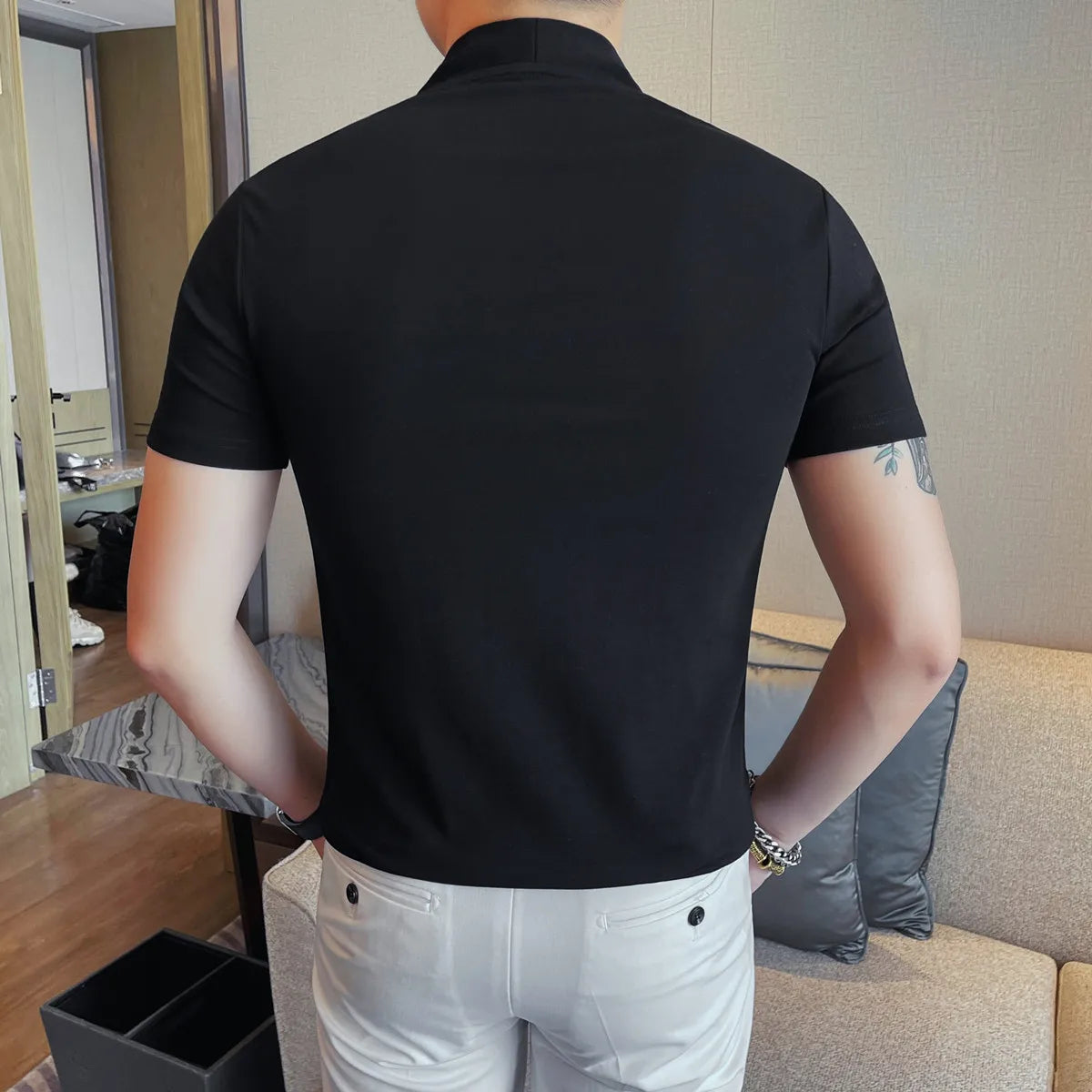 Slim Fit Short-Sleeve V-Neck T-Shirt