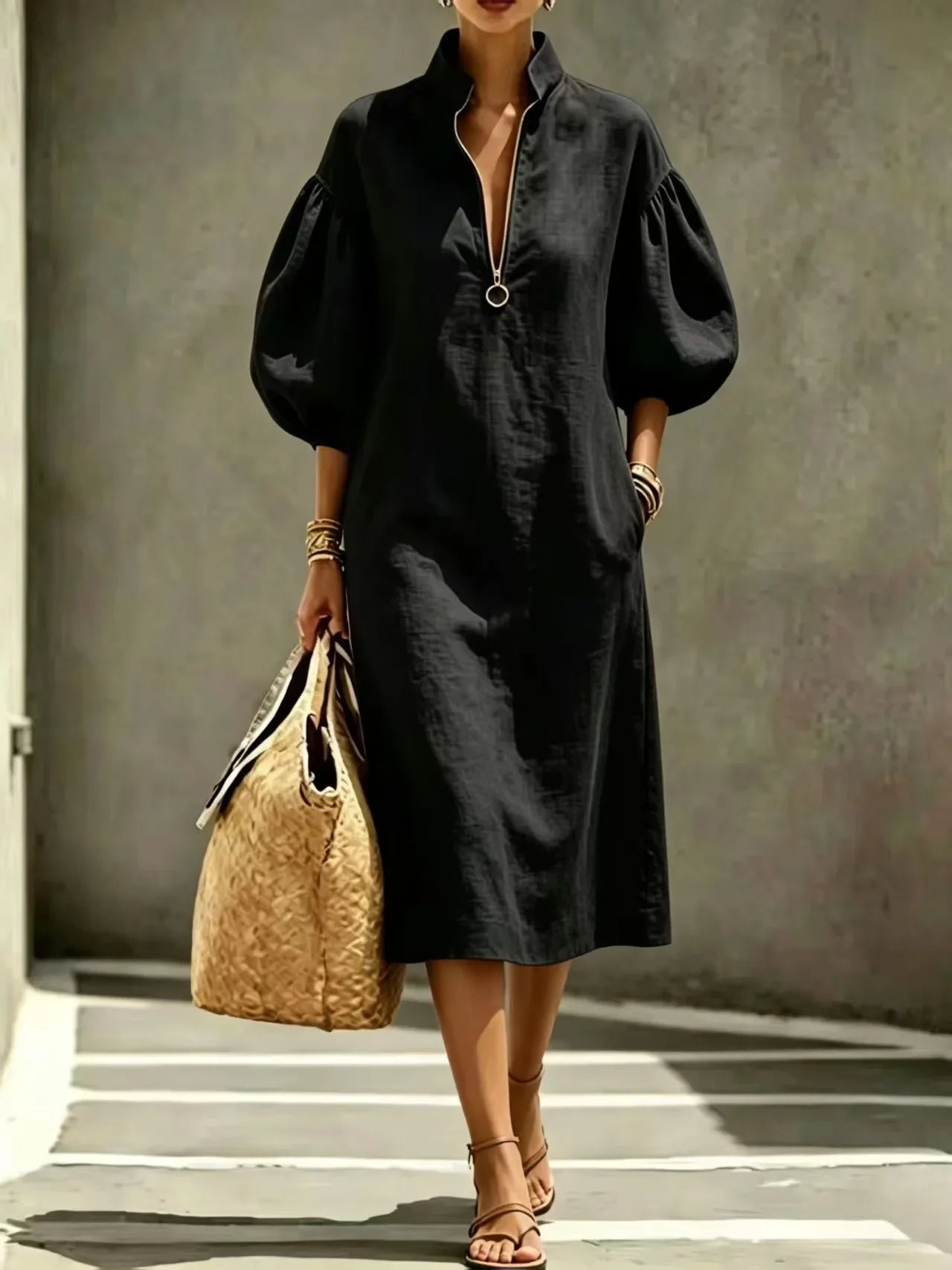 Women's Casual Chic Midi Dress