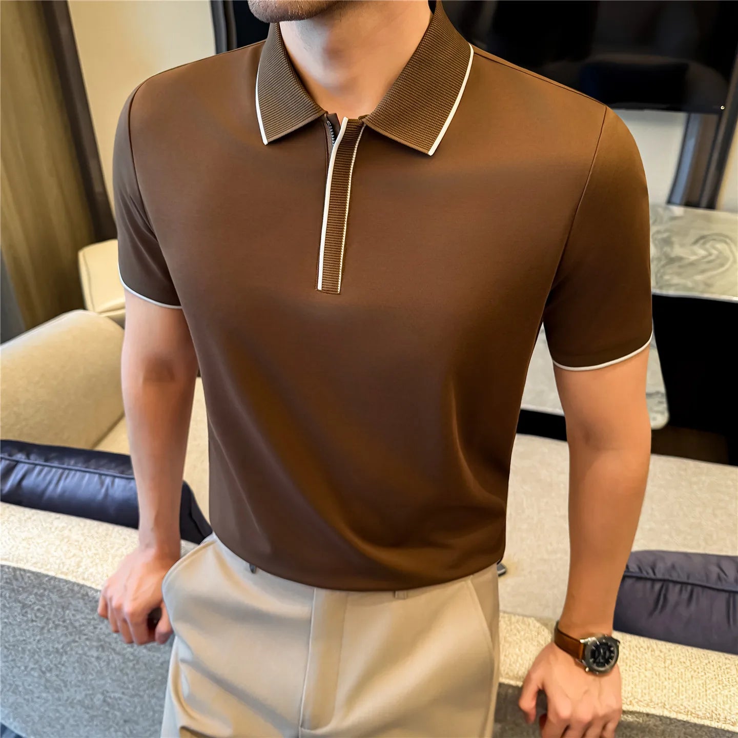 Slim Fit Short-Sleeve Polo Shirt