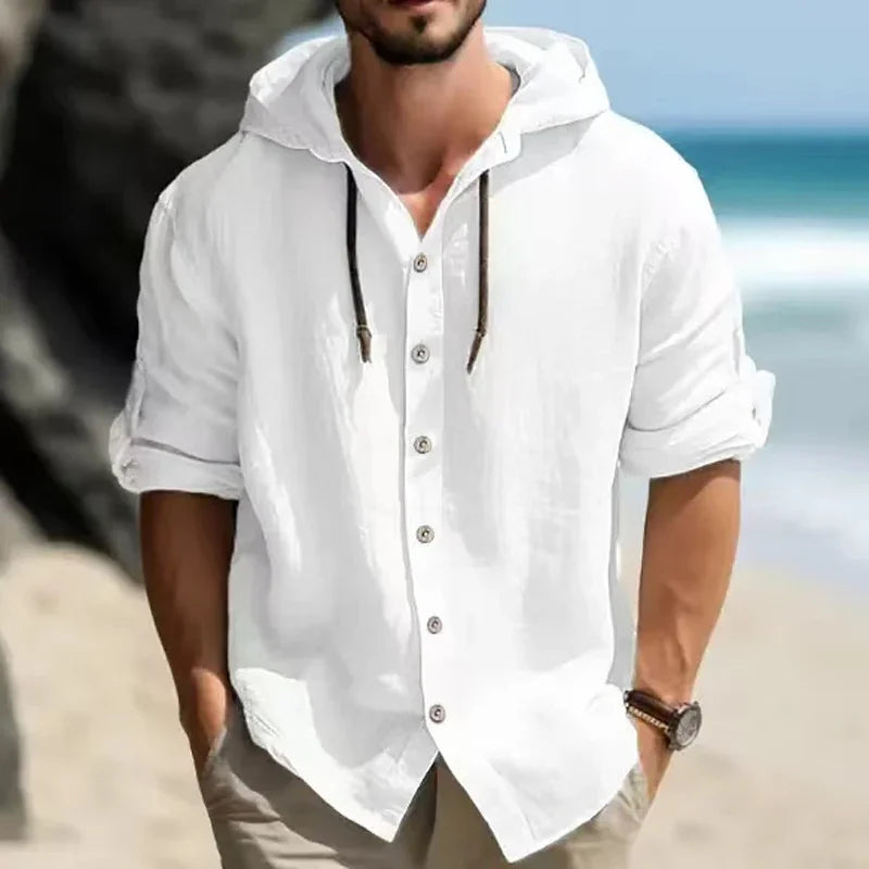 Women's Hooded Linen Shirt