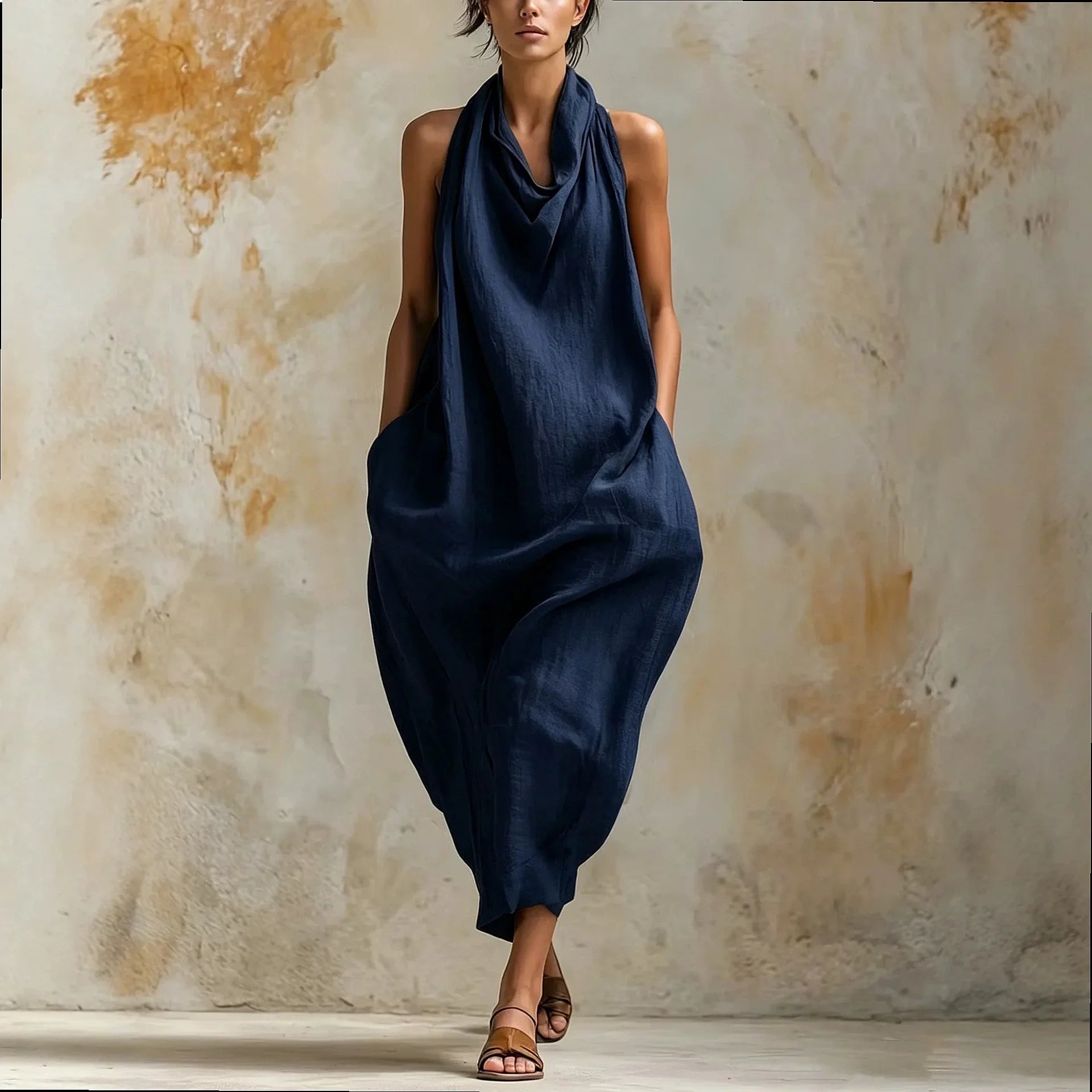 Women's Cowl Neck Maxi Dress