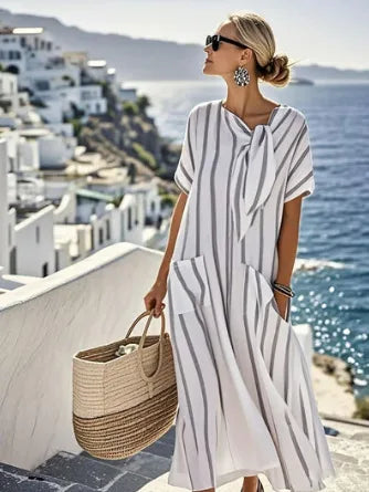 Women's Effortless Striped Pocket Dress