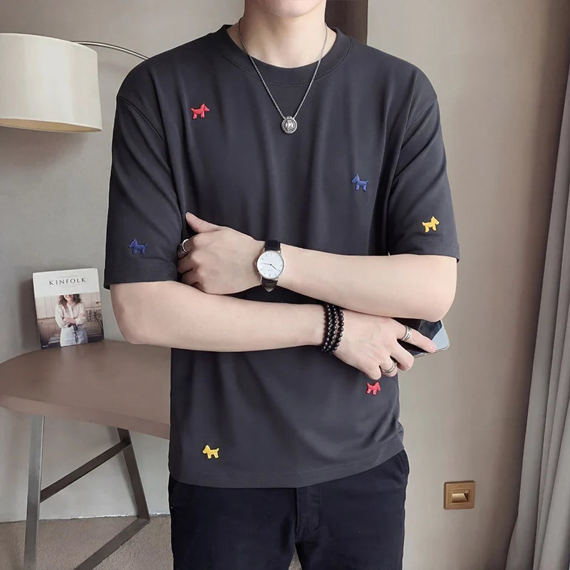 Relaxed Fit Embroidered Short-Sleeve T-Shirt