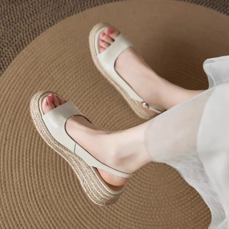Women's Open Toe Espadrille Wedges