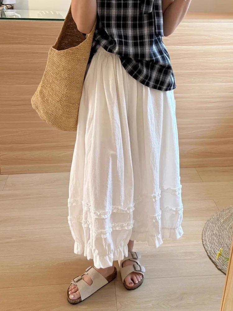 Women's Checkered Lantern Trousers