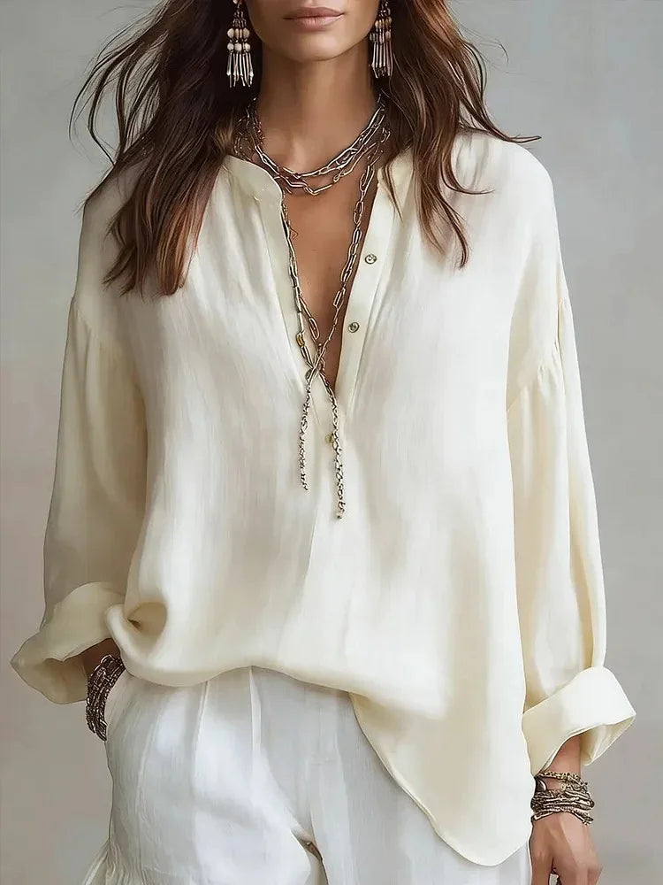Women's Oversized Linen Blouse