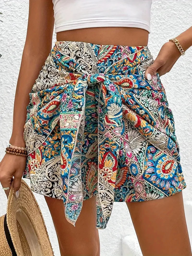 Women's Bohemian Tribal Print Shorts
