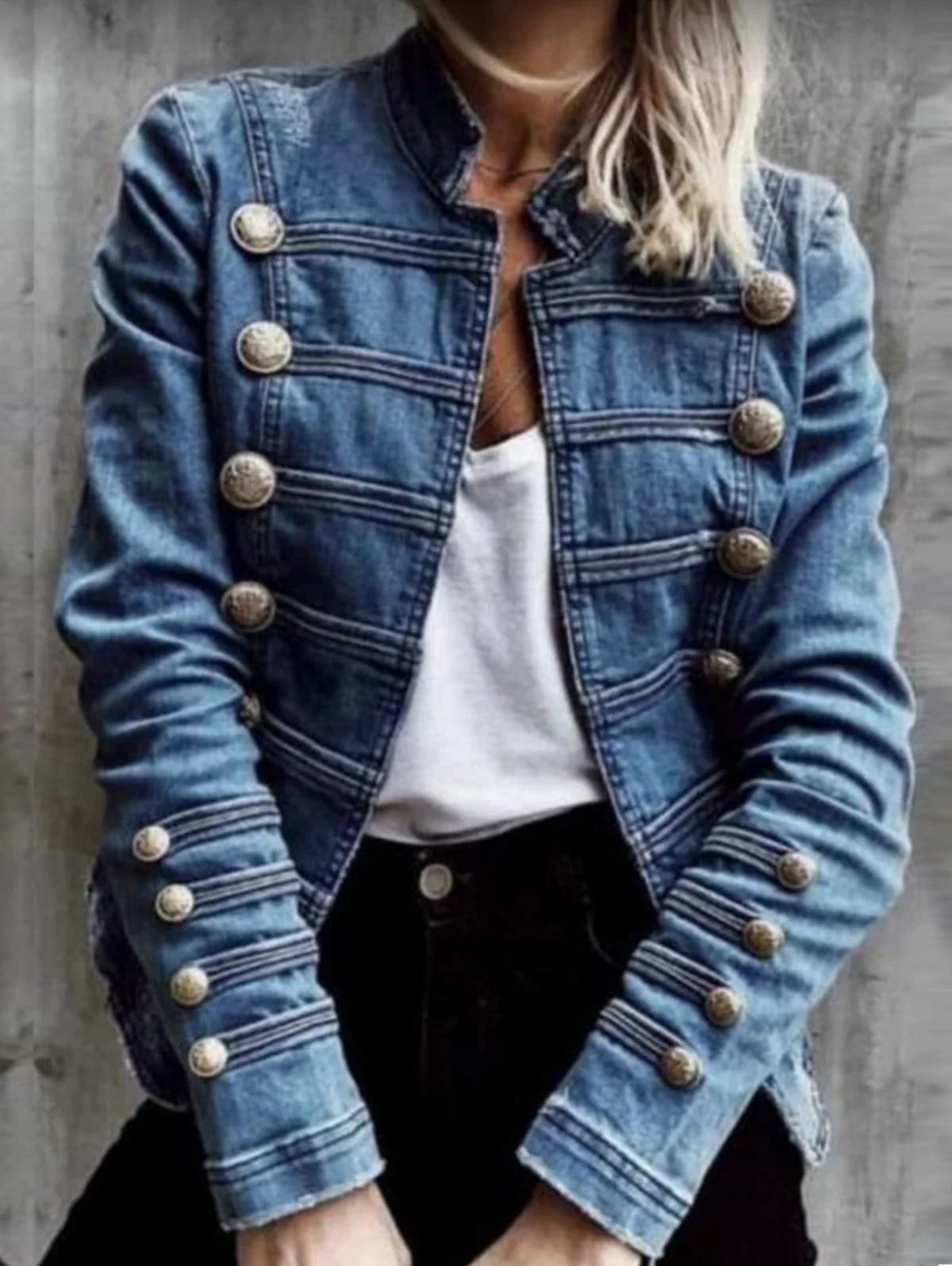 Women's Military Denim Jacket