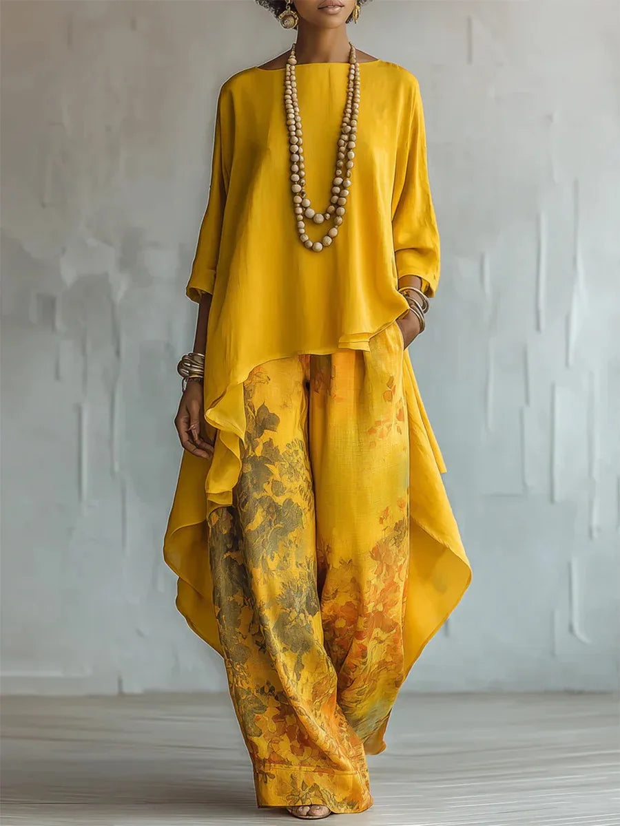 Women's Printed Loose Two-Piece Set