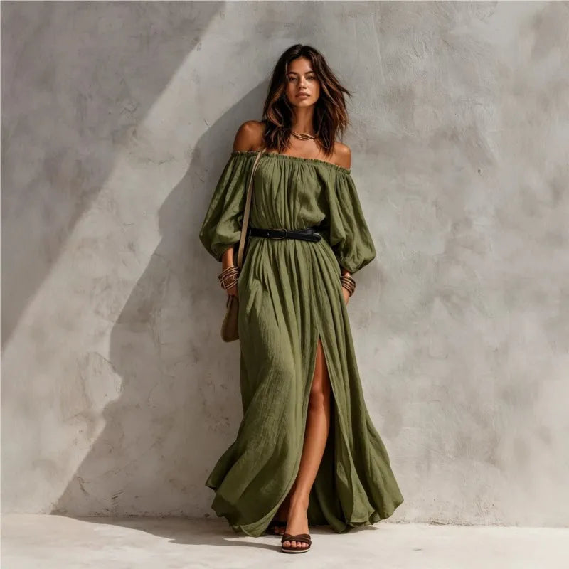 Women's Off Shoulder Maxi Dress