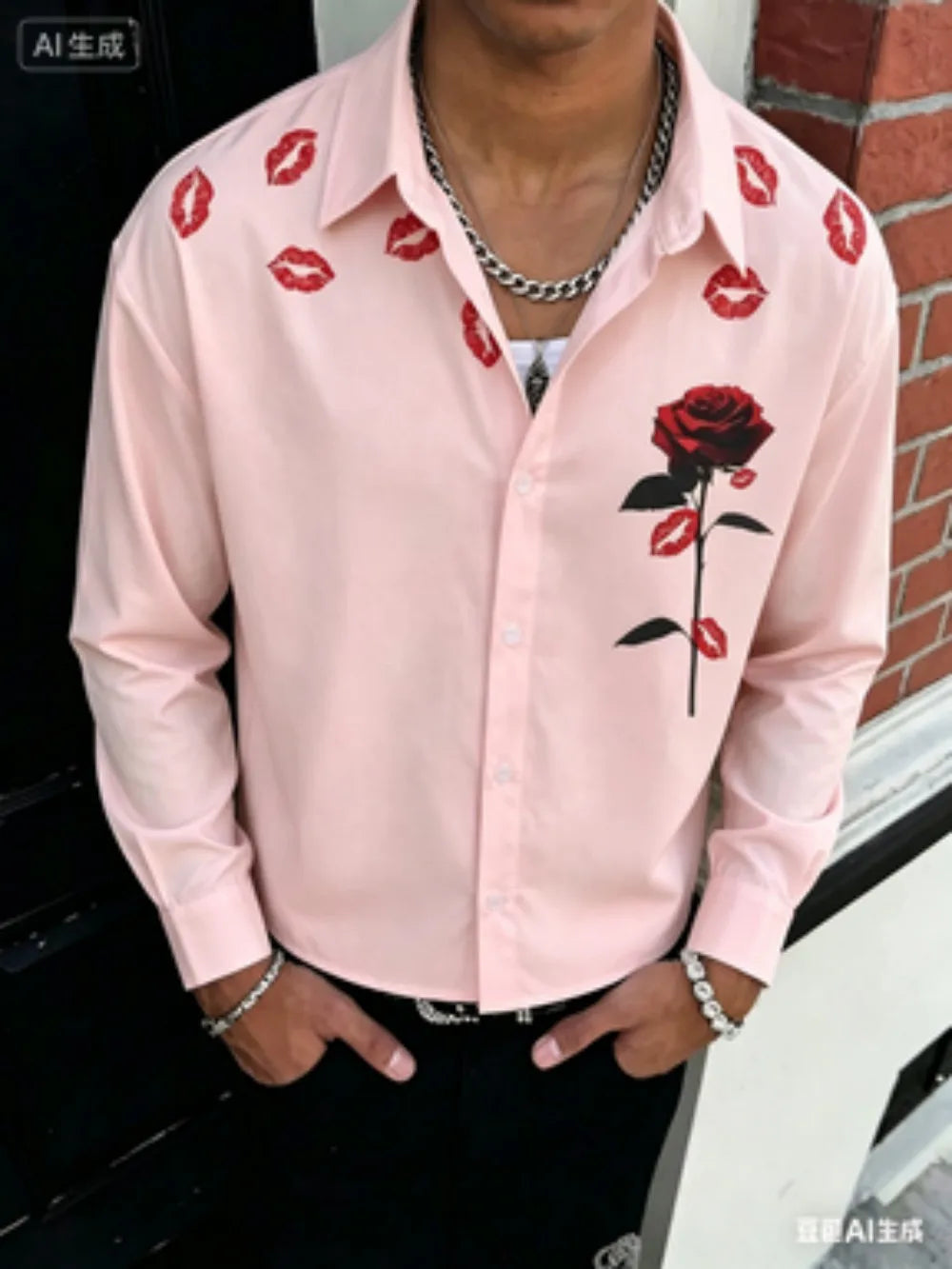 Women's Graphic Button Front Shirt