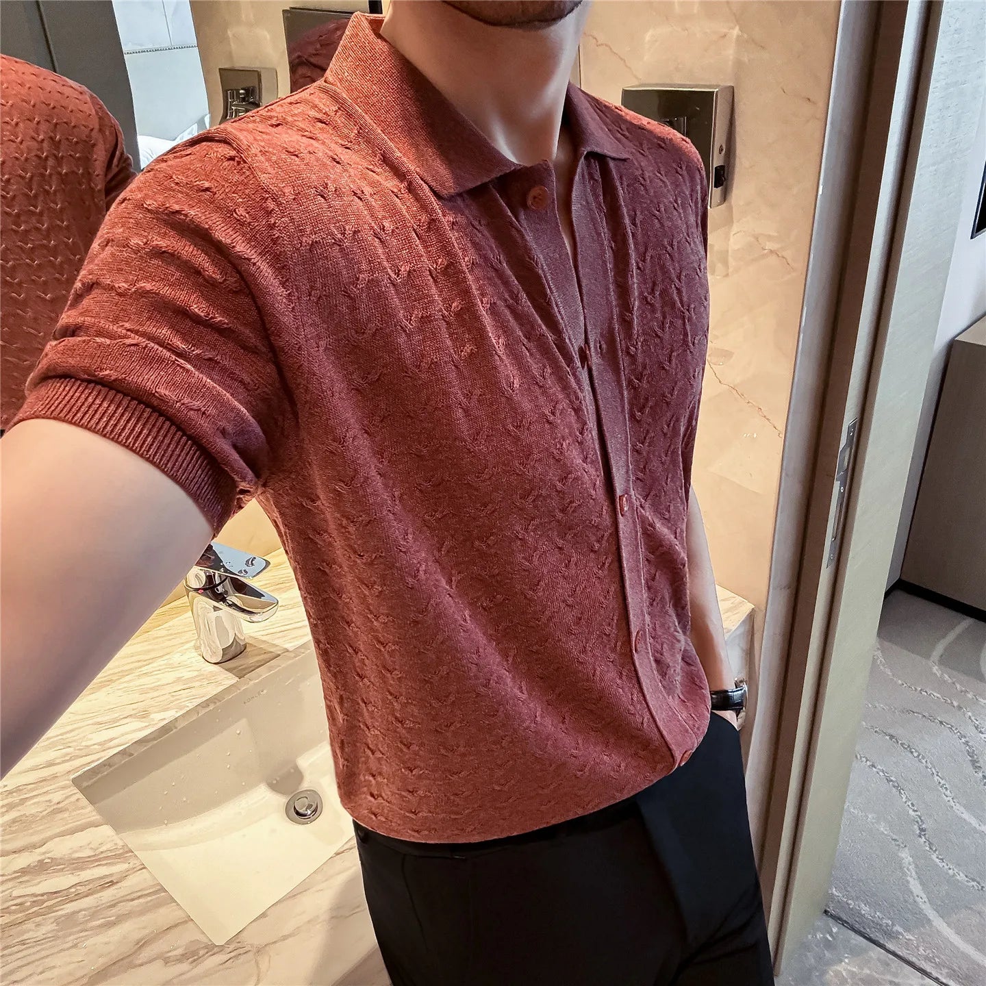 Slim Fit Short-Sleeve Polo Shirt