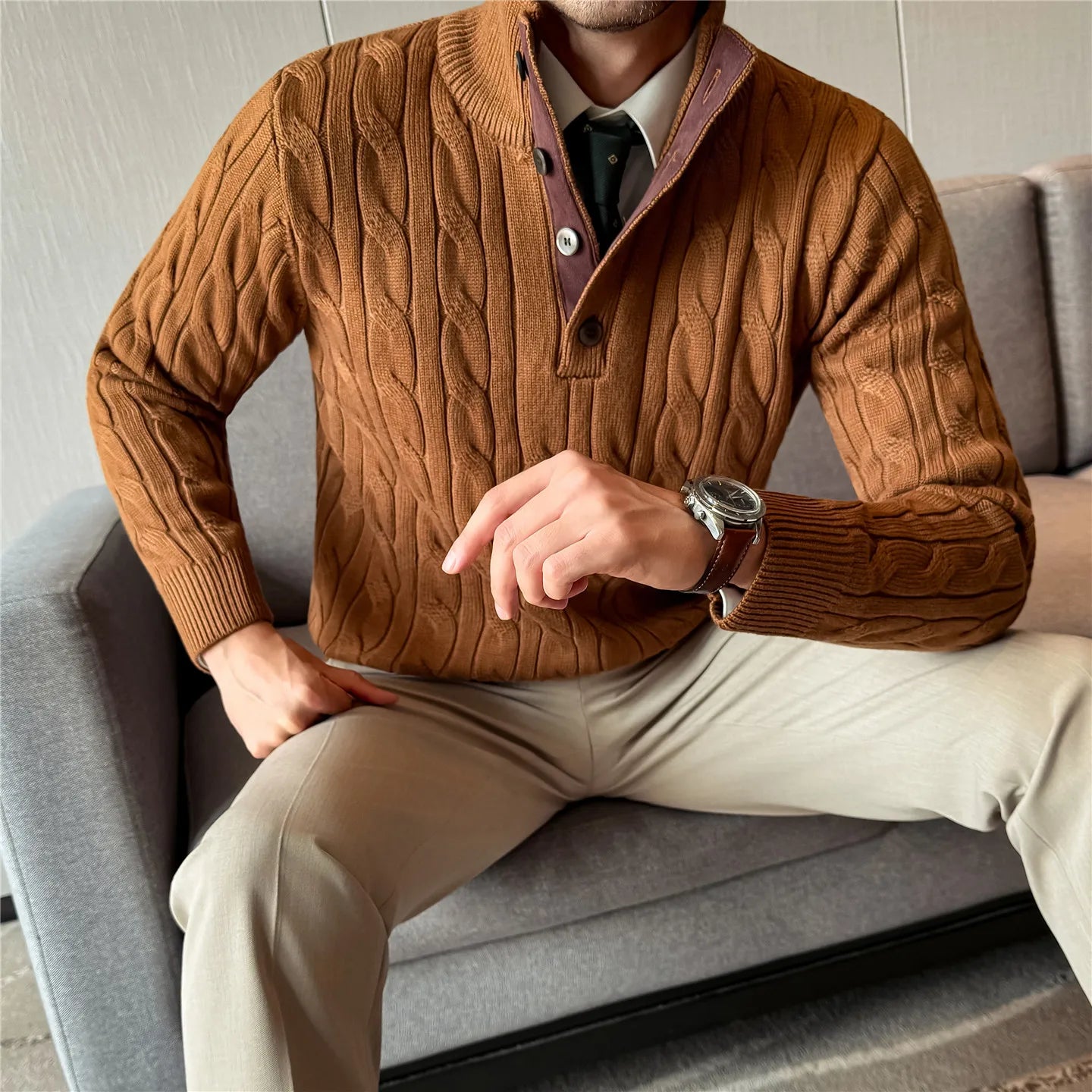 Long-Sleeve Knit Sweater