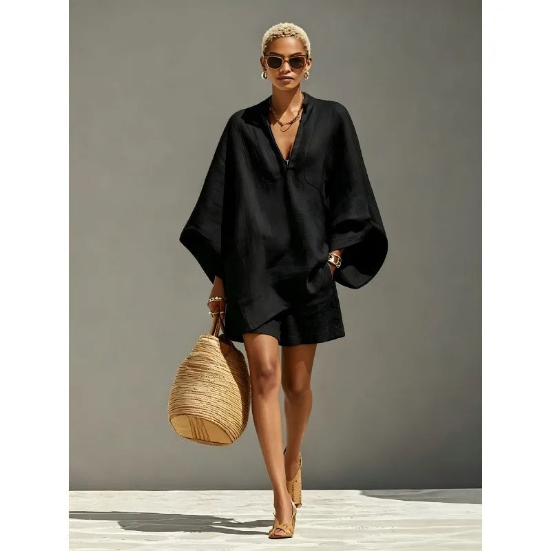 Women's Batwing Sleeve Matching Set