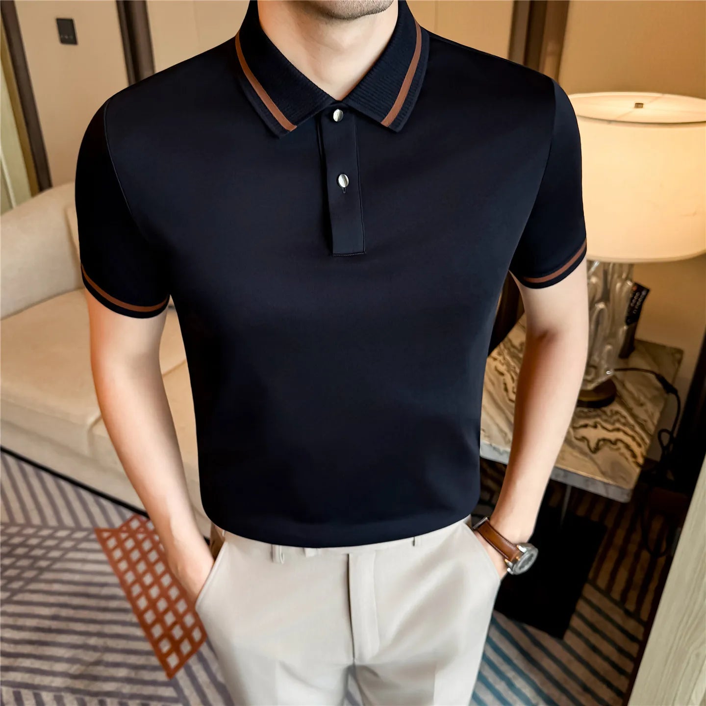 Slim Fit Short-Sleeve Polo Shirt