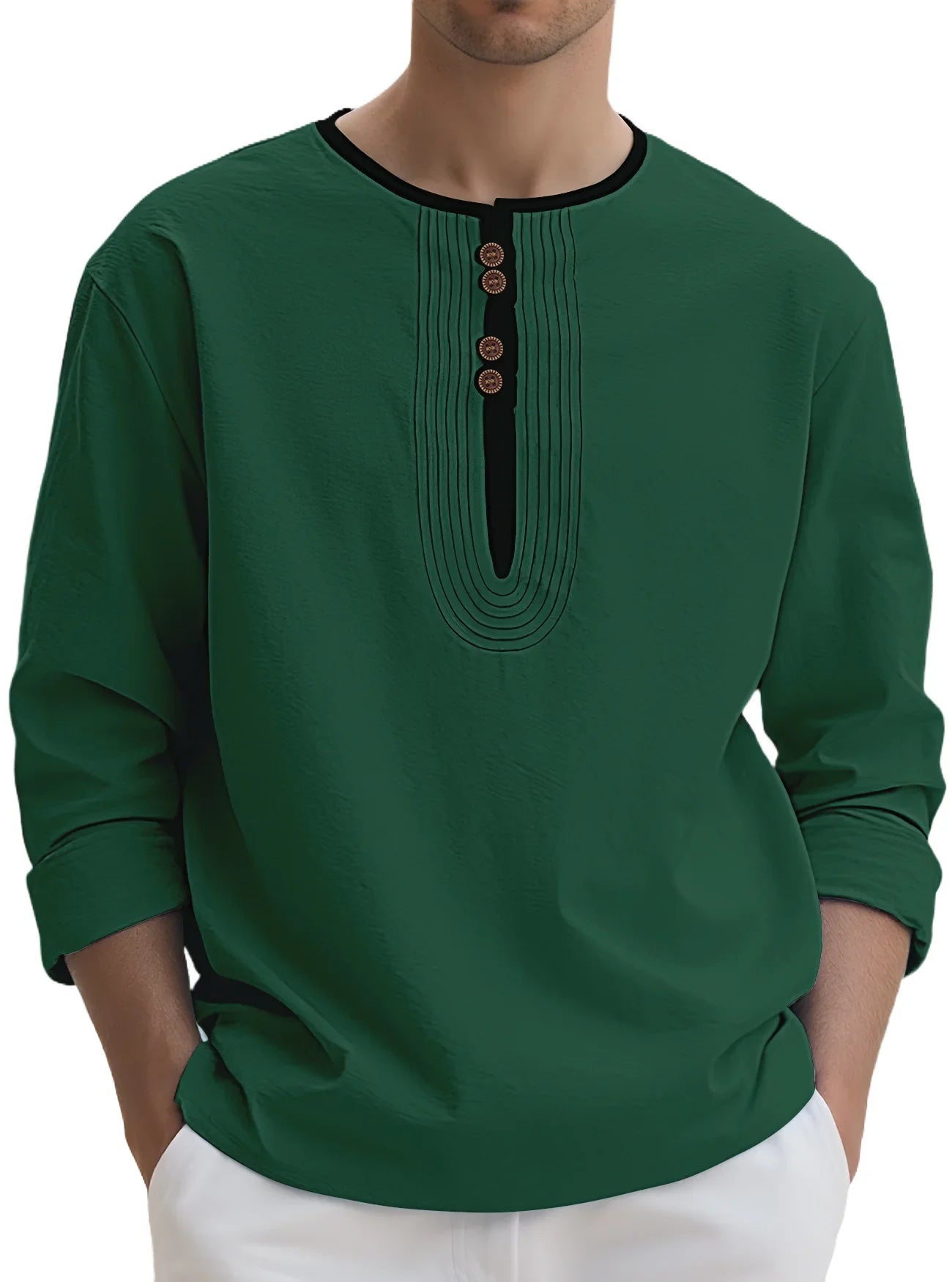 Women's Long Sleeve Henley Shirt