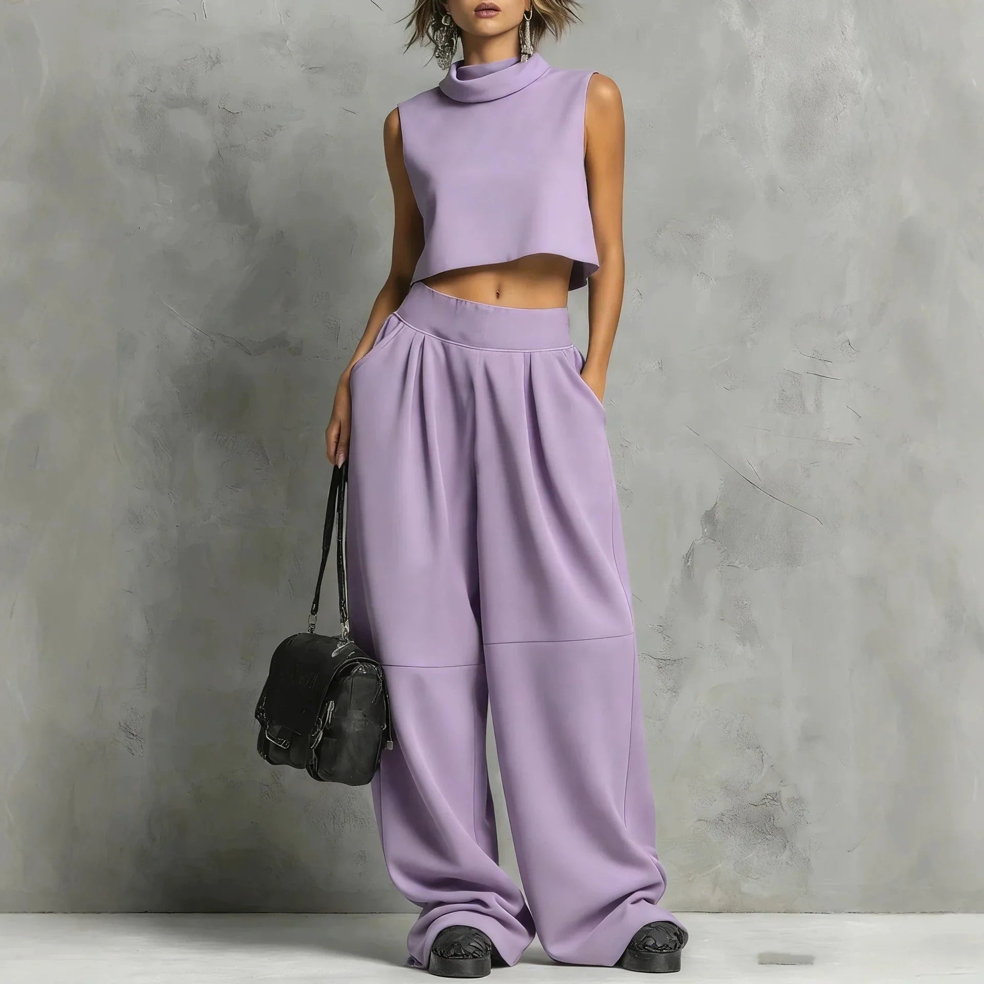 Women's Crop Top & Trouser Set