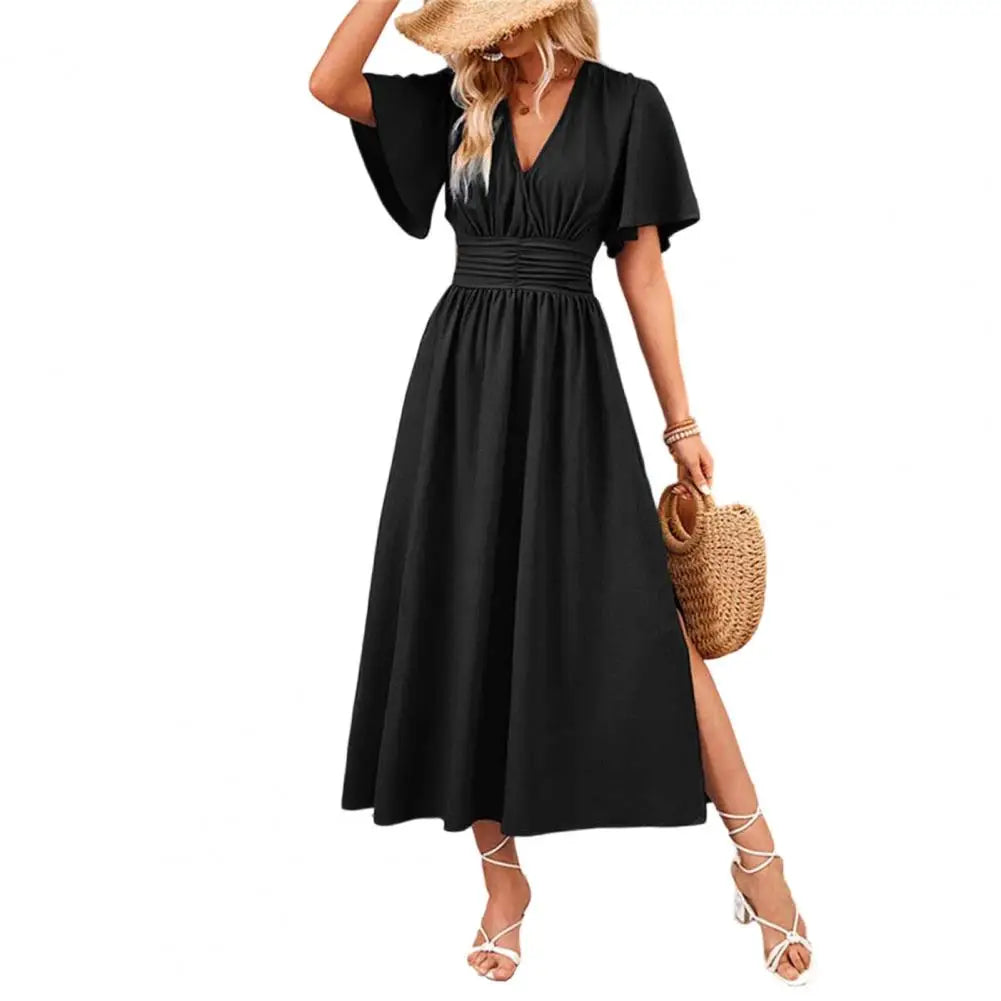 Women's Short Sleeve Midi Dress