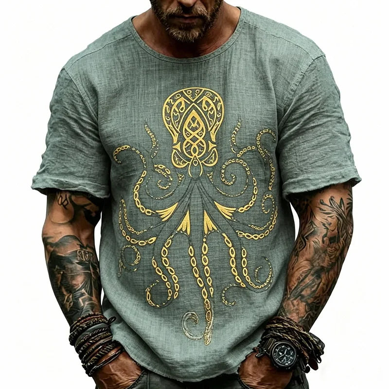 Women's Octopus Print T Shirt