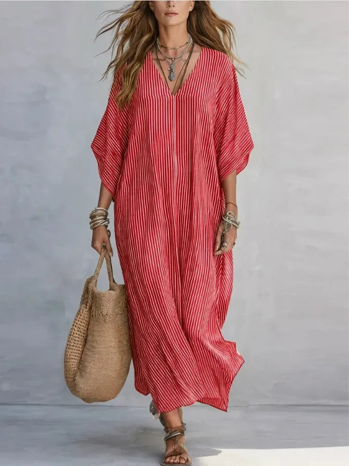 Women's Flowy Shirt Maxi Dress
