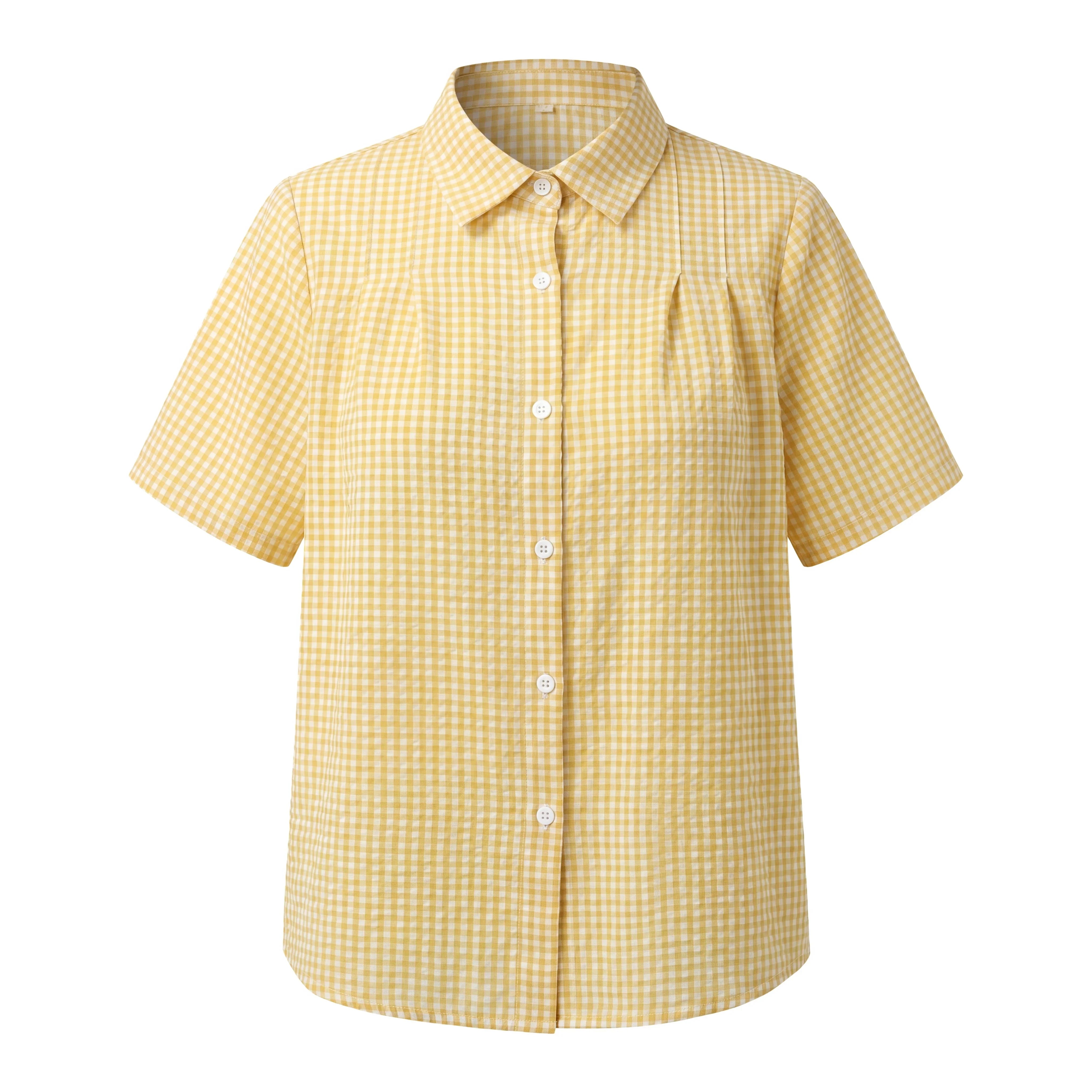 Women's Gingham Button Shirt