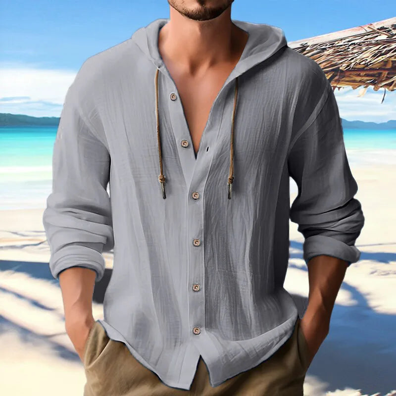 Women's Hooded Linen Shirt