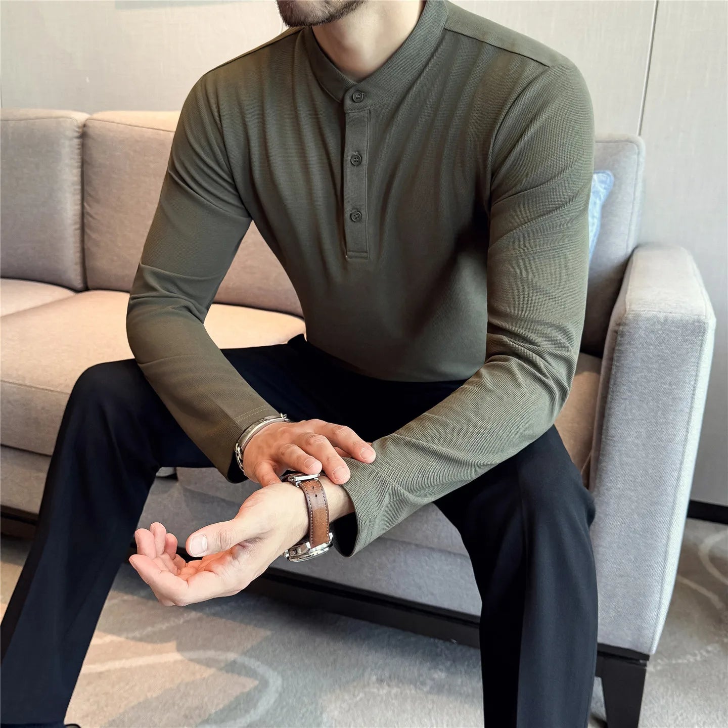 Slim Fit Long-Sleeve T-Shirt