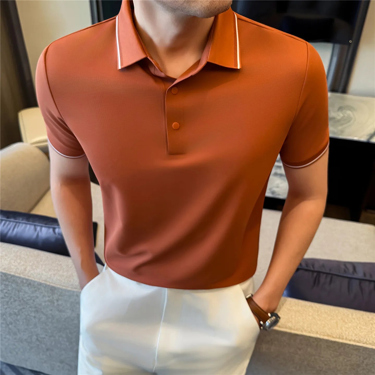 Slim Fit Short-Sleeve Polo Shirt