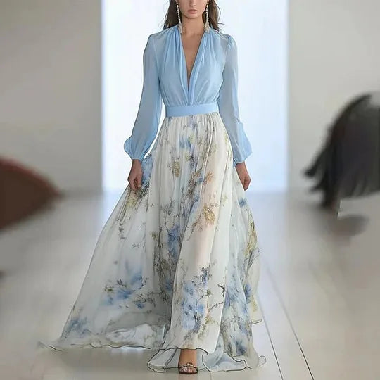 Women's Floral Print Wedding Guest Dress