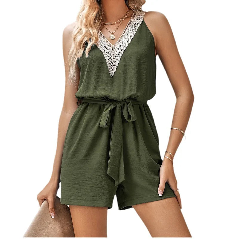 Women's Tie Waist Romper