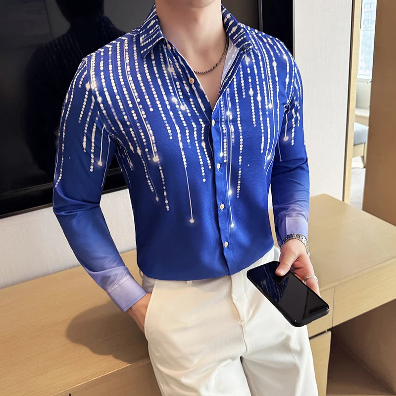 Slim Fit Printed Long-Sleeve T-Shirt