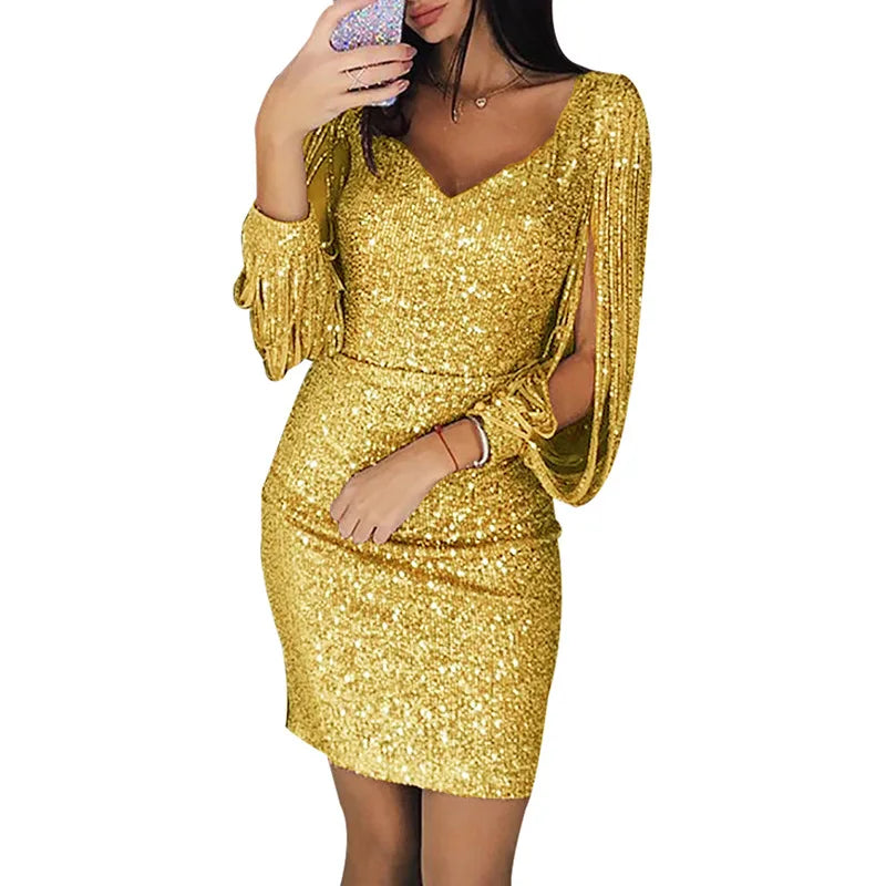 Women's Sequin Cocktail Mini Dress
