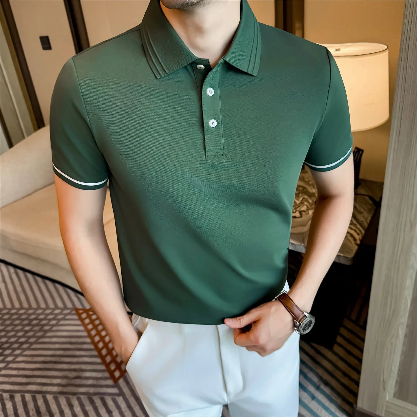 Slim Fit Short-Sleeve Polo Shirt