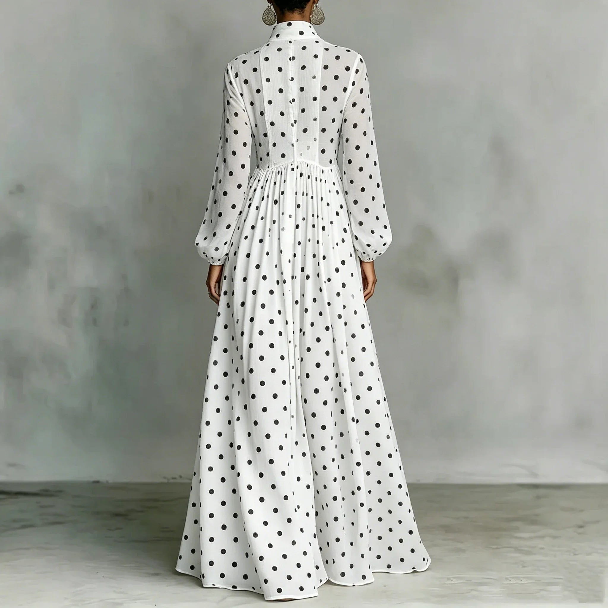 Women's Polka Dot Maxi Dress