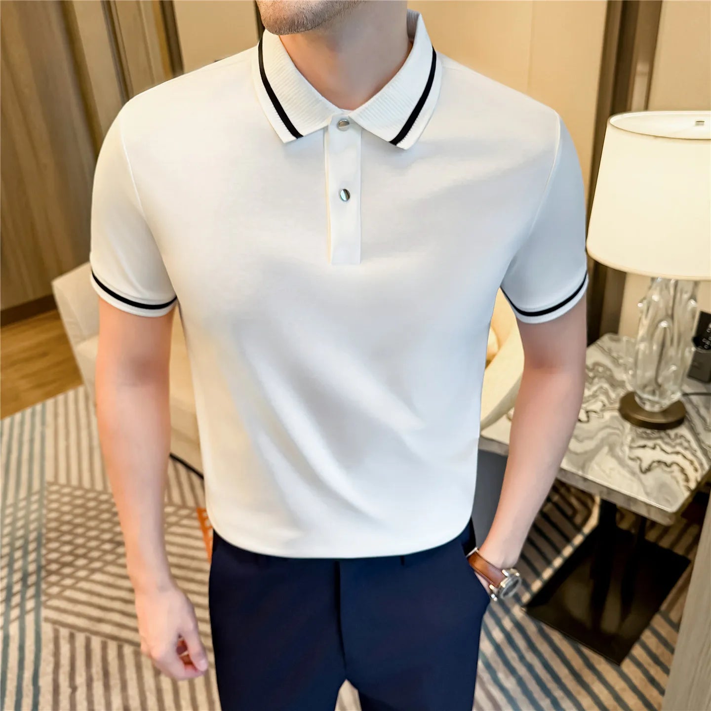Slim Fit Short-Sleeve Polo Shirt