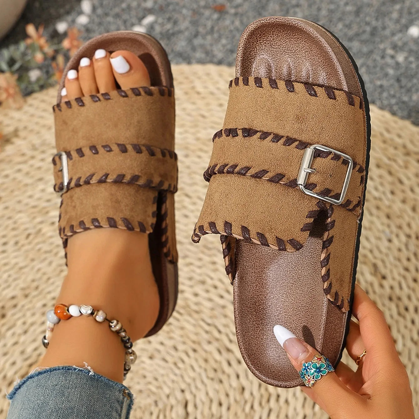 Women's Cushioned Adjustable Slippers