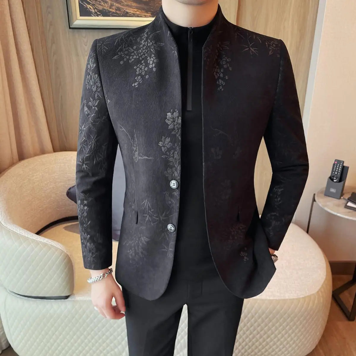 Slim Fit Floral Blazer
