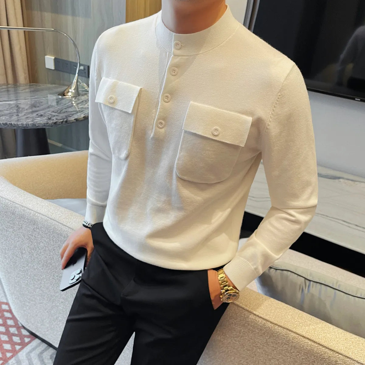 Slim Fit Knit Sweater