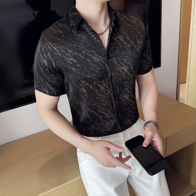 Slim Fit Short-Sleeve Dress Shirt