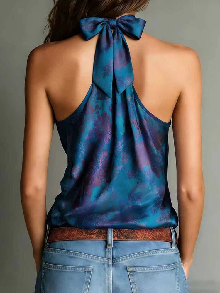 Women's Printed Halter Blouse
