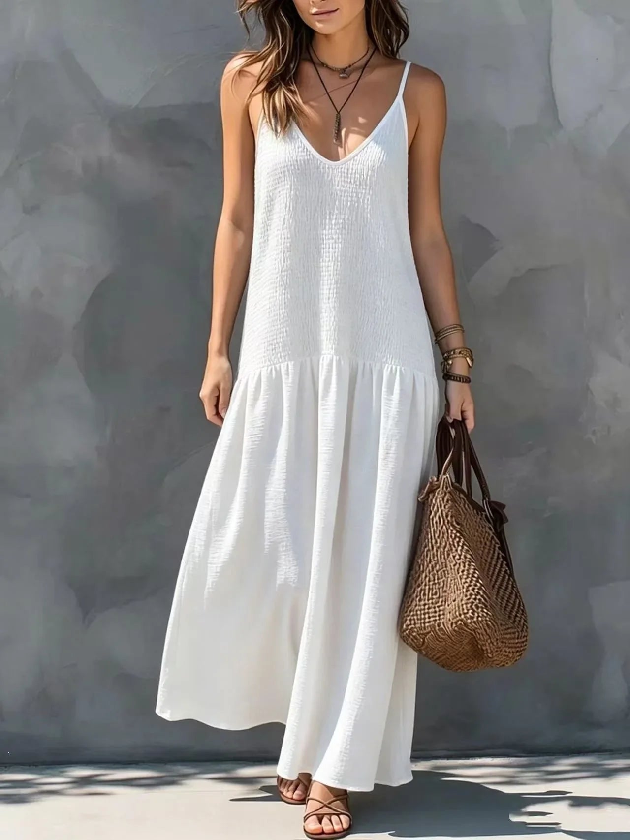 Women's Tiered Relaxed Maxi Dress