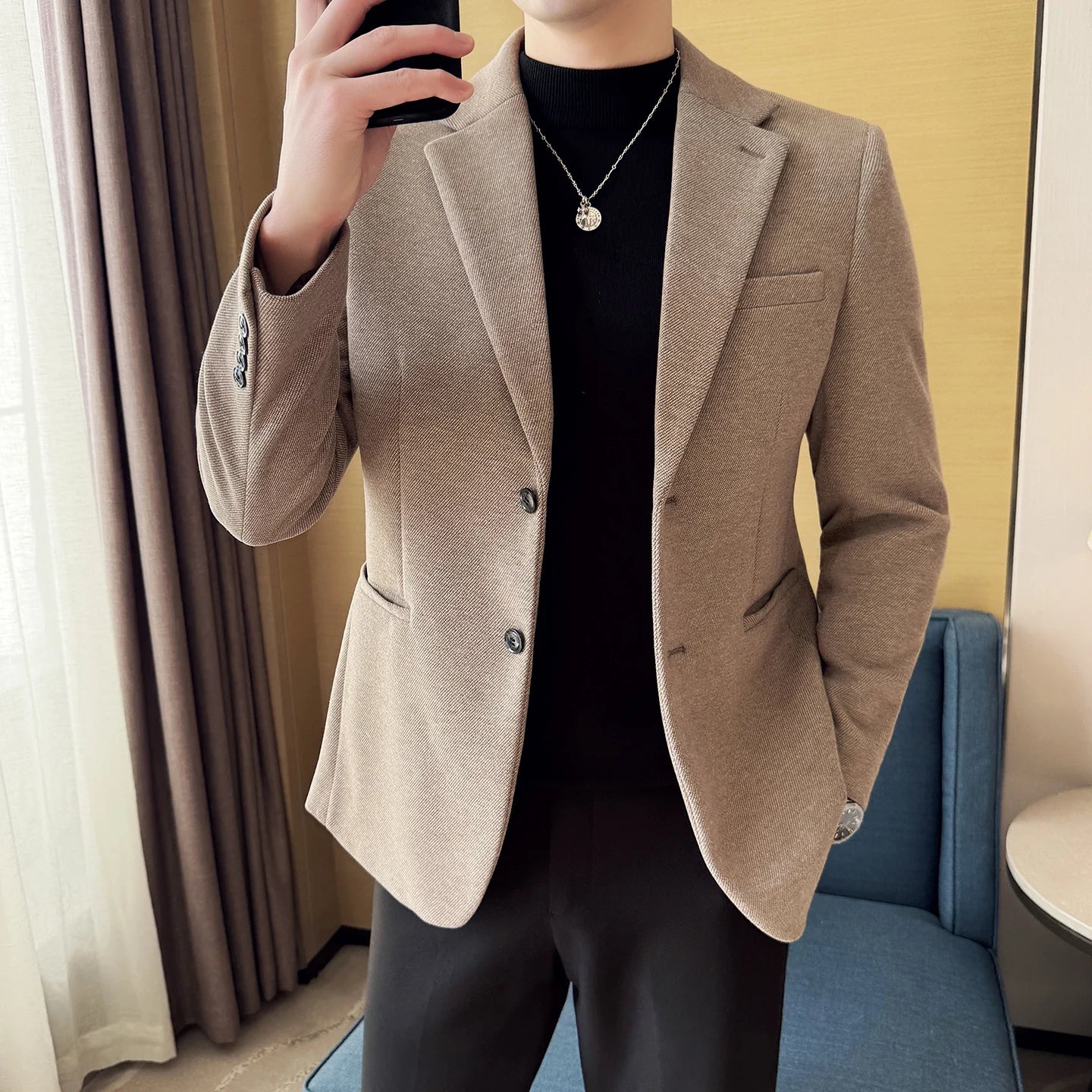 Slim Fit Wool Blazer