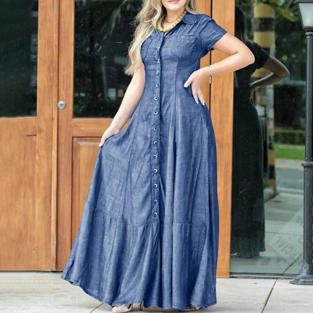 Women's Ruffle Hem Maxi Dress