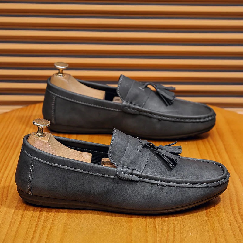 Women's Leather Slip On Loafers