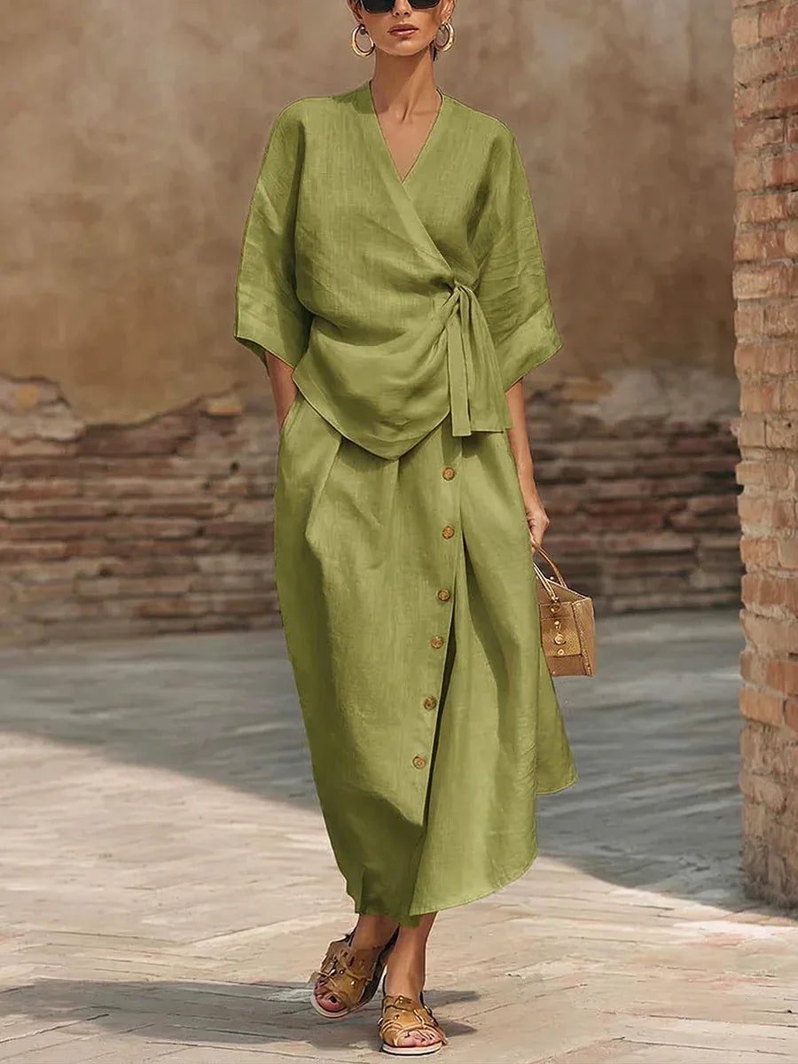 Women's Elegant Midi Skirt Set