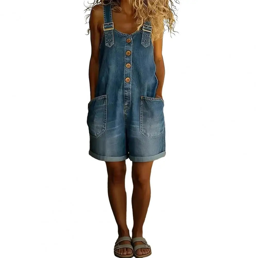 Women's Classic Denim Romper