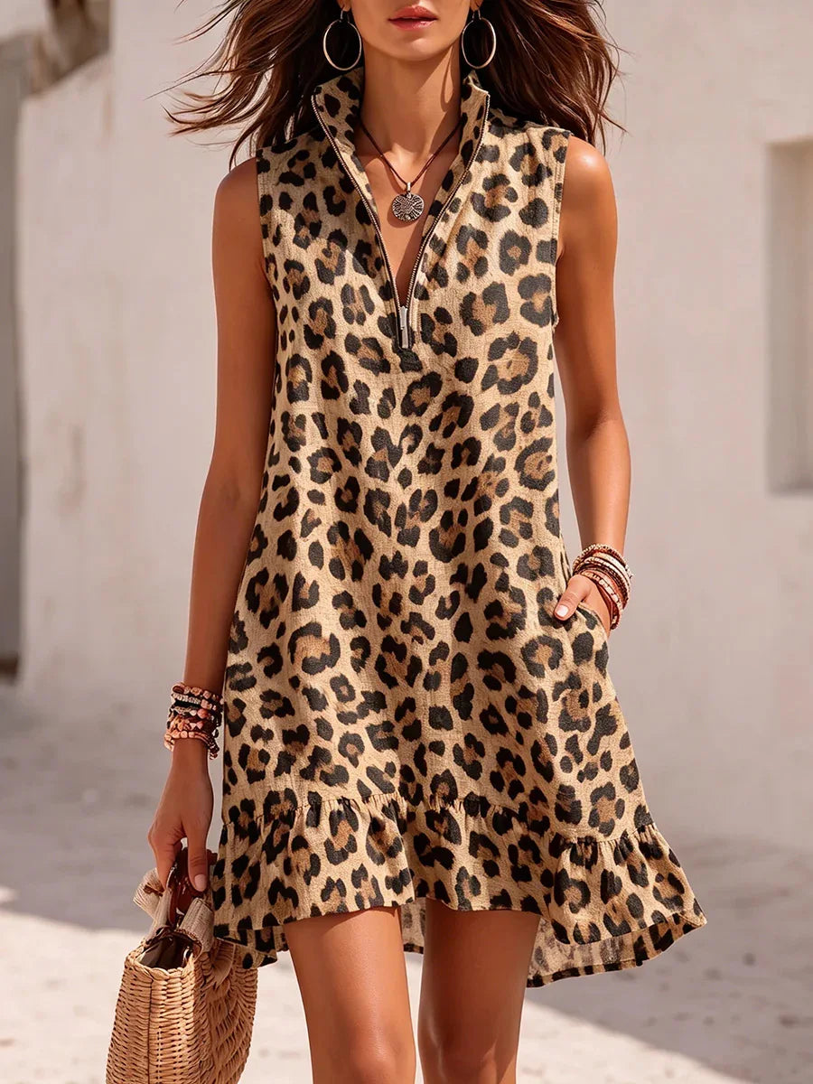 Women's Leopard Print Mini Dress