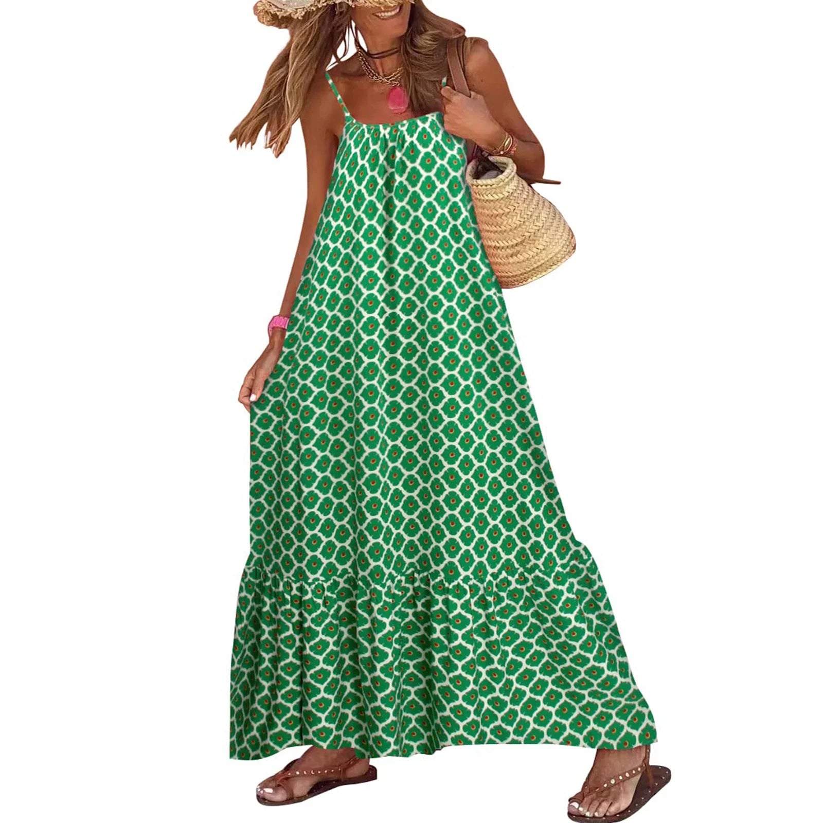 Women's Mosaic Print Maxi Dress