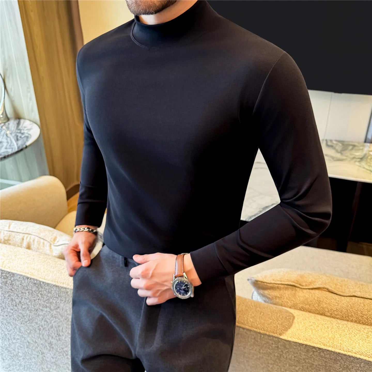 Slim Fit Long-Sleeve T-Shirt