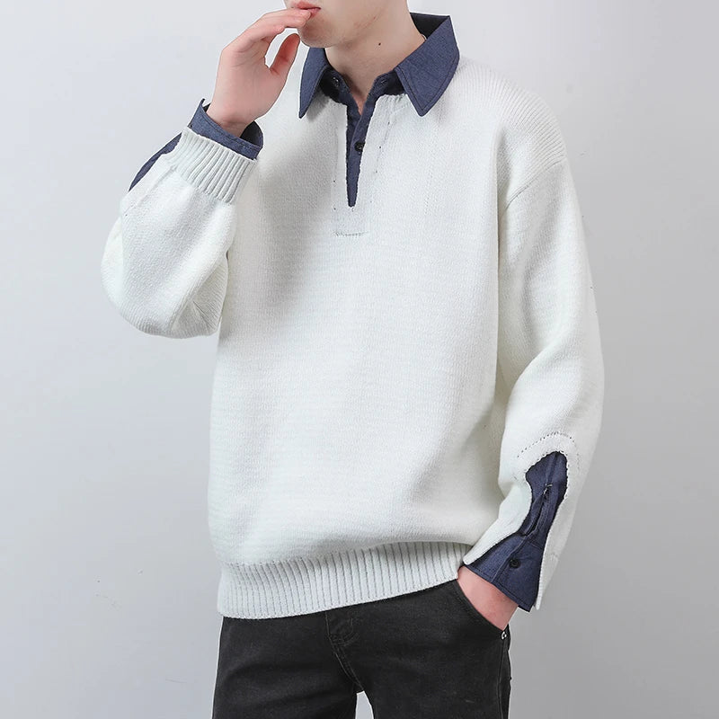 Relaxed Fit Long-Sleeve Polo Shirt